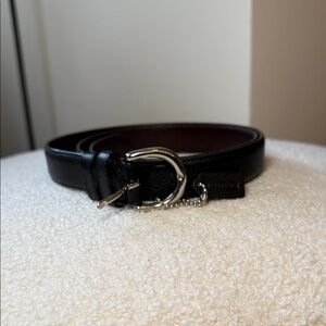 Coach Black Leather Belt